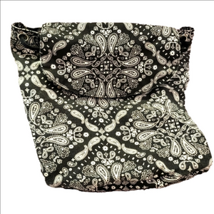 PINK black & white boho design small backpack
